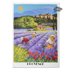 Provence Lavender Fields French Cotton Kitchen Towel By L'Ensoleillade