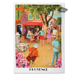 Provence Petanque French Cotton Kitchen Towel By L'Ensoleillade