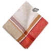 Table Linens Oceane Coral Red French Cotton Jacquard Napkin By Tissus Toselli
