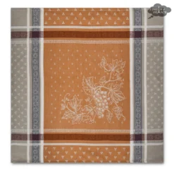 Winery Caramel French Cotton Jacquard Napkin By Tissus Toselli