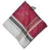 Table Linens Winery Red & Gray French Cotton Jacquard Napkin By Tissus Toselli