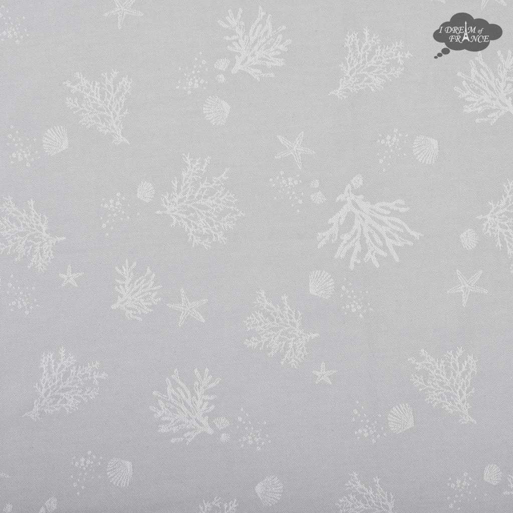 Table Linens 62" Square Oceane Blue French Jacquard Tablecloth By Tissus Toselli