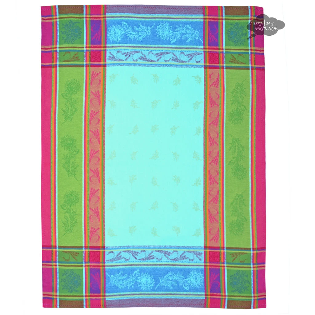 Cezanne Blue Cotton Jacquard Dish Towel By L'Ensoleillade Kitchen