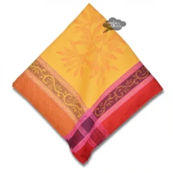 Olive Yellow French Cotton Jacquard Napkin By L'Ensoleillade