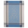Versailles Gray & Blue Cotton Jacquard Dish Towel By Tissus Toselli