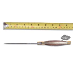 Laguiole Bougna Kitchen Laguiole DeLuxe Table Knives Set Of 6 - Rosewood Handles With Gold-Tone Flower Inlay By Bougna