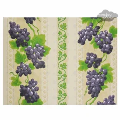 Le Cluny French Linens Grapes Cream Acrylic-Coated Cotton Reversible Placemat By Le Cluny