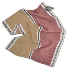 Harmony (now Haomy) Trevise Tabac French Linen Kitchen Towel By Harmony