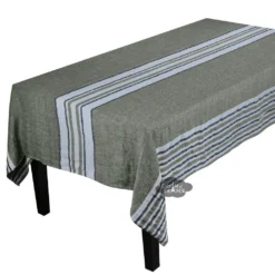Harmony (now Haomy) Table Linens 62" Square Zonza Khaki French 100% Linen Tablecloth By Harmony