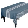 Harmony (now Haomy) 62x98" Rectangular Zonza Prussian Blue French Linen Tablecloth By Harmony