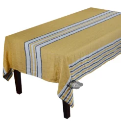 Harmony (now Haomy) 62" Square Zonza Safran French Linen Tablecloth By Harmony