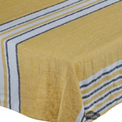 Harmony (now Haomy) 62x120" Rectangular Zonza Safran French 100% Linen Tablecloth By Harmony