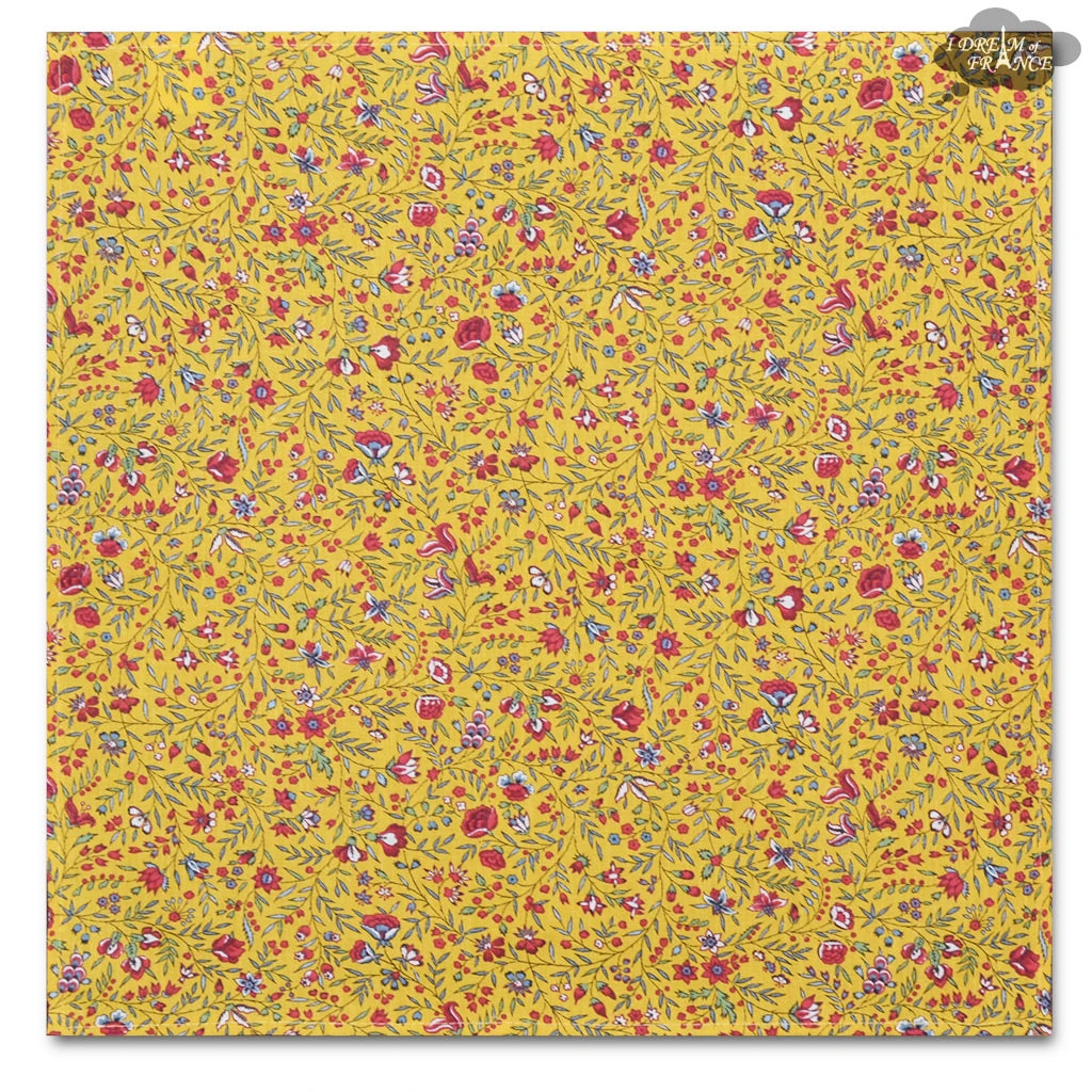 Beaucaire Yellow French Provence Cotton Napkin By L'Ensoleillade Table Linens
