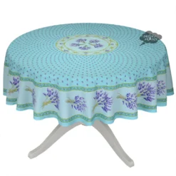 Le Cluny French Linens 70" Round Lavender Blue Provence Tablecloths By Le Cluny