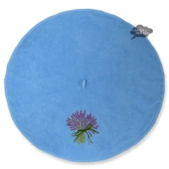 Round French Terry Hand Towel Lavender Blue By Tissus Toselli