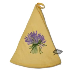 Round Terry Hand Towel Lavender Yellow By Tissus Toselli Kitchen