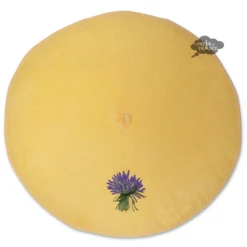 Round Terry Hand Towel Lavender Yellow By Tissus Toselli Kitchen