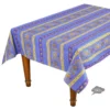 Le Cluny French Linens 60x132" Rectangular Lisa Blue Acrylic-Coated Cotton Provence Tablecloth By Le Cluny
