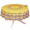 Le Cluny French Linens 70" Round Lisa Yellow French Country Tablecloth By Le Cluny