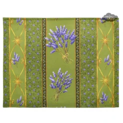 Le Cluny French Linens Lavender Green Acrylic-Coated Cotton Reversible Placemat By Le Cluny
