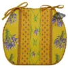 Le Cluny French Linens Lavender Yellow Acrylic-Coated Cotton French Style Chair Pad By Le Cluny