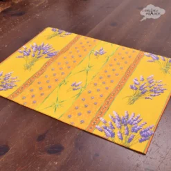 Le Cluny French Linens Lavender Yellow Acrylic-Coated Cotton Reversible Placemat By Le Cluny