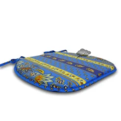 Le Cluny French Linens Lisa Blue Coated French Style Chair Pad By Le Cluny