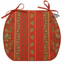 Le Cluny French Linens Lisa Red Coated French Style Chair Pad By Le Cluny Table Linens