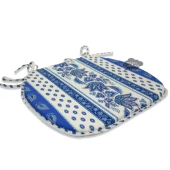 Le Cluny French Linens Table Linens Lisa White Coated Cotton French Style Chair Pad By Le Cluny