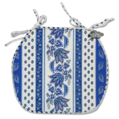 Le Cluny French Linens Table Linens Lisa White Coated Cotton French Style Chair Pad By Le Cluny