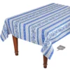 Le Cluny French Linens 58" Square Lisa White Acrylic-Coated Cotton French Country Tablecloth By Le Cluny Table Linens