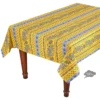 Le Cluny French Linens 60x84" Rectangular Lisa Yellow Acrylic-Coated Cotton French Country Tablecloth By Le Cluny