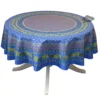 Le Cluny French Linens 70" Round Olives Blue Provence Tablecloth By Le Cluny Table Linens