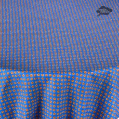 Le Cluny French Linens Table Linens 60" Round Olives Blue All-Over Acrylic-Coated Cotton Provence Tablecloth By Le Cluny