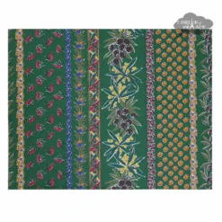 Le Cluny French Linens Table Linens Olives Green Acrylic-Coated Cotton Reversible Placemat By Le Cluny