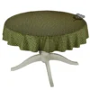 Le Cluny French Linens 60" Round Olives Green All-Over Acrylic-Coated Cotton Provence Tablecloth By Le Cluny Table Linens