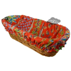 Le Cluny French Linens Table Linens Olives Red Provence Baguette Basket With Removable Liner By Le Cluny