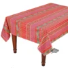 Le Cluny French Linens Table Linens 58" Square Olives Red Acrylic-Coated Cotton Provence Tablecloth By Le Cluny