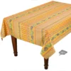 Le Cluny French Linens 60x120" Rectangular Olives Yellow Acrylic-Coated Cotton Provence Tablecloth By Le Cluny Table Linens