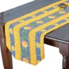 Le Cluny French Linens 16x72" Sunflower Blue Acrylic-Coated Cotton Provence Table Runner By Le Cluny