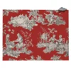 Le Cluny French Linens Villandry Red French Toile Acrylic-Coated Cotton Reversible Placemat By Le Cluny