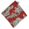 Le Cluny French Linens Villandry Red French Toile Cotton Napkin By Le Cluny