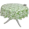 Le Cluny French Linens Table Linens 60" Round Versailles Green Acrylic-Coated Cotton French Tablecloth By Le Cluny