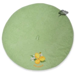 Round Terry Hand Towel Lemons Green By Tissus Toselli