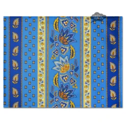 Le Cluny French Linens Table Linens Lisa Blue Acrylic-Coated Cotton Reversible Placemat By Le Cluny