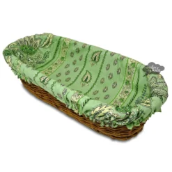 Le Cluny French Linens Lisa Pistachio French Baguette Basket With Removable Liner By Le Cluny Table Linens