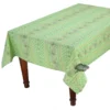 Le Cluny French Linens 60x132" Rectangular Lisa Pistachio Acrylic-Coated Cotton Provence Tablecloth By Le Cluny