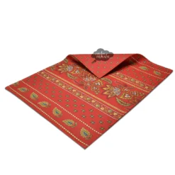 Le Cluny French Linens Table Linens Lisa Red Acrylic-Coated Cotton Reversible Placemat By Le Cluny