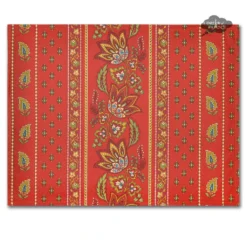 Le Cluny French Linens Table Linens Lisa Red Acrylic-Coated Cotton Reversible Placemat By Le Cluny