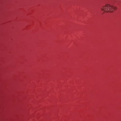 62x108" Rectangular Poppies Yellow & Red Matelassé Tablecloth By Tissus Toselli Table Linens